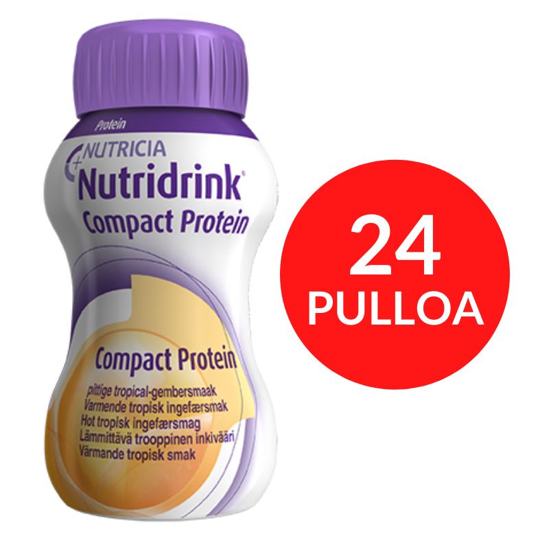 NUTRIDRINK COMPACT PROTEIN LÄMMITTÄVÄ TROOPPINEN INKIVÄÄRI 24X125 ML