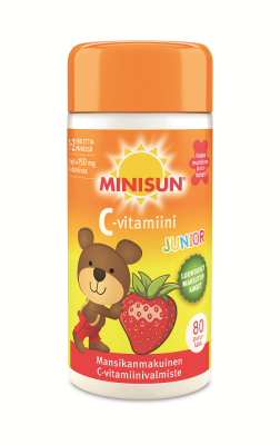 Minisun Junior C-vitamiini mansikka (1 × 80tabl) – Koivu Apteekki, Tampere  I Palvelua terveytesi hyväksi