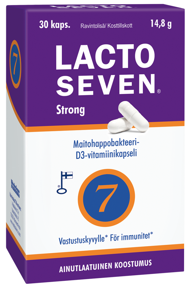 Lacto Seven Strong (1 × 30kaps) – Koivu Apteekki, Tampere I Palvelua  terveytesi hyväksi