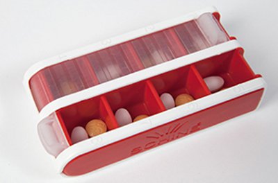 Schine Pill Box S lääkeannostelija punainen (1 × 1kpl) – Koivu Apteekki,  Tampere I Palvelua terveytesi hyväksi