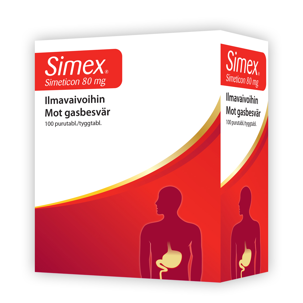 Simex 80 mg purutabl simeticon (1 × 100fol) – Etuapteekki.fi