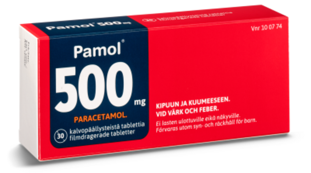 PAMOL tabletti, kalvopäällysteinen 500 mg 30 fol – Aitoapteekki