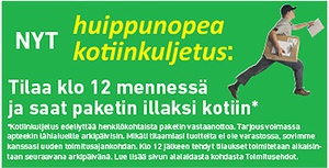 Uusia toimitustapa ja uusia maksutapoja!