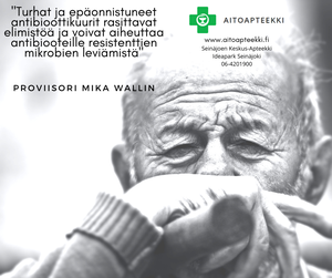 Jokainen voi omilla toimillaan ennaltaehkäistä antibioottiresistenssin leviämistä