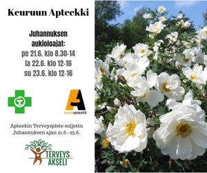 Juhannuksen aukioloajat