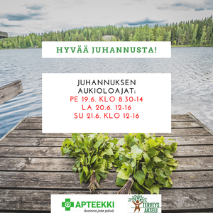 Juhannuksen aukioloajat