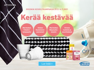 Orionin keräilykampanja käynnissä 28.9.2020-3.1.2021