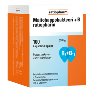 Maitohappobakteeri +B Ratiopharm 19,90€