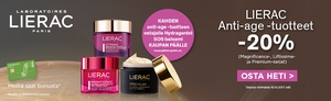 Kahden Lierac Anti Age -tuotteen ostajalle Hydragenist balsami sekä Anti Age -tuotteet -20%