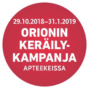 Orionin keräilykampanja on taas täällä!