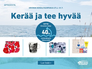 Orionin keräilykampanja on taas täällä!