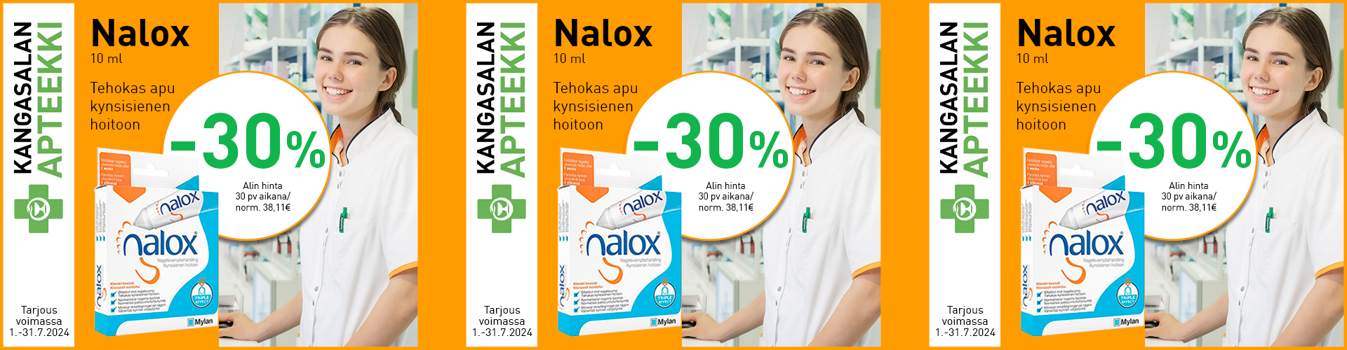 Heinäkuun etuna Nalox kynsisienenhoitoaine -30%!
