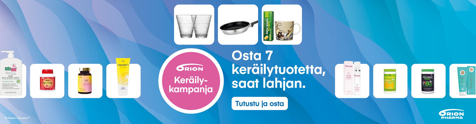 Osta 7 Orionin keräilytuotetta - saat tuotelahjan!