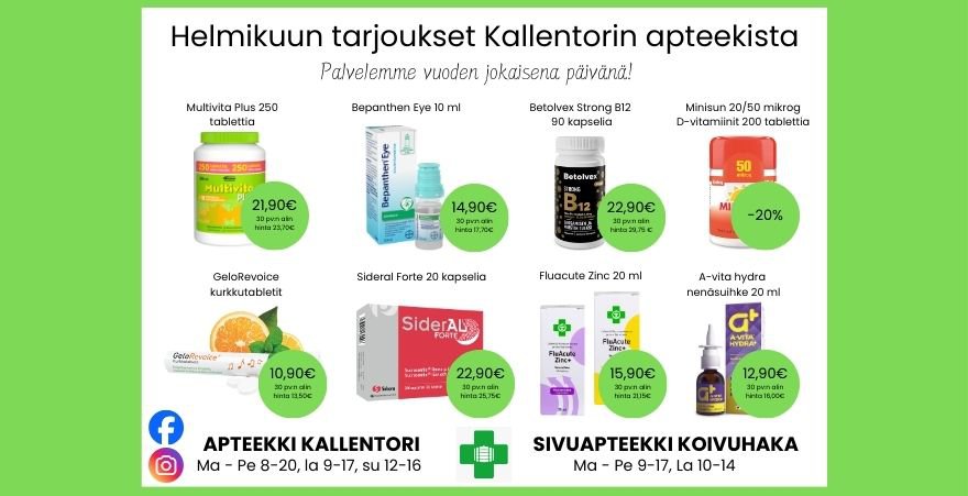 Helmikuun 2026 tarjoukset