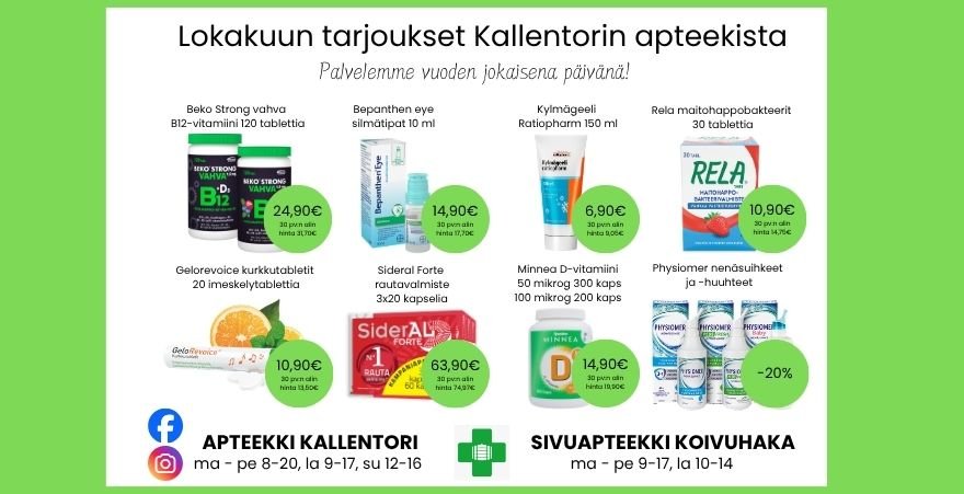 Lokakuun 2026 tarjoukset