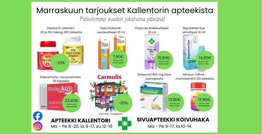 Marraskuun tarjoukset