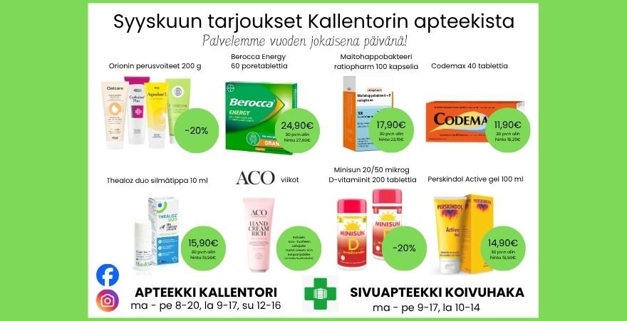 Syyskuun tarjokset