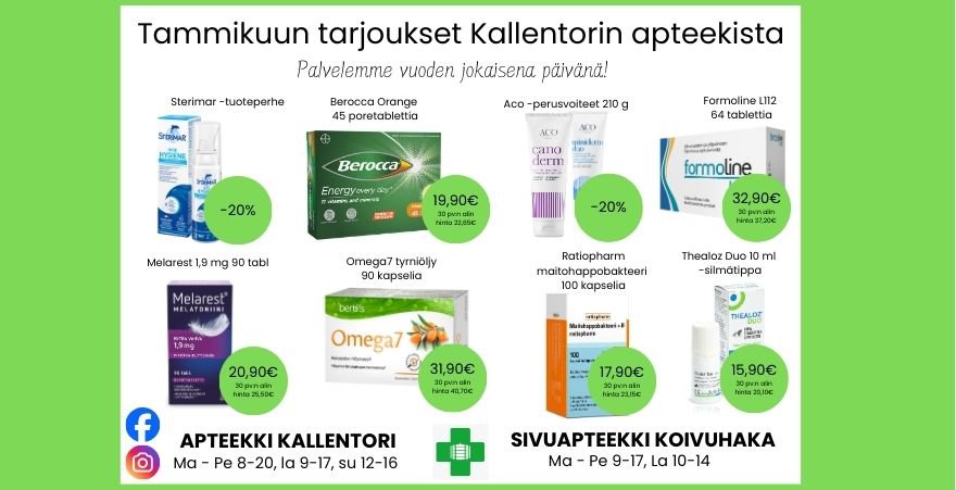 Tammikuun tarjoukset