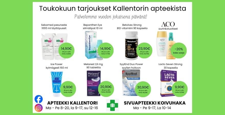 Toukokuun tarjoukset