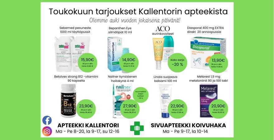 Toukokuun tarjoukset