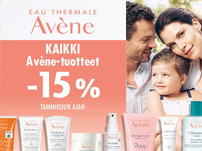 Kaikki Avene-tuotteet -15% tammikuun ajan!