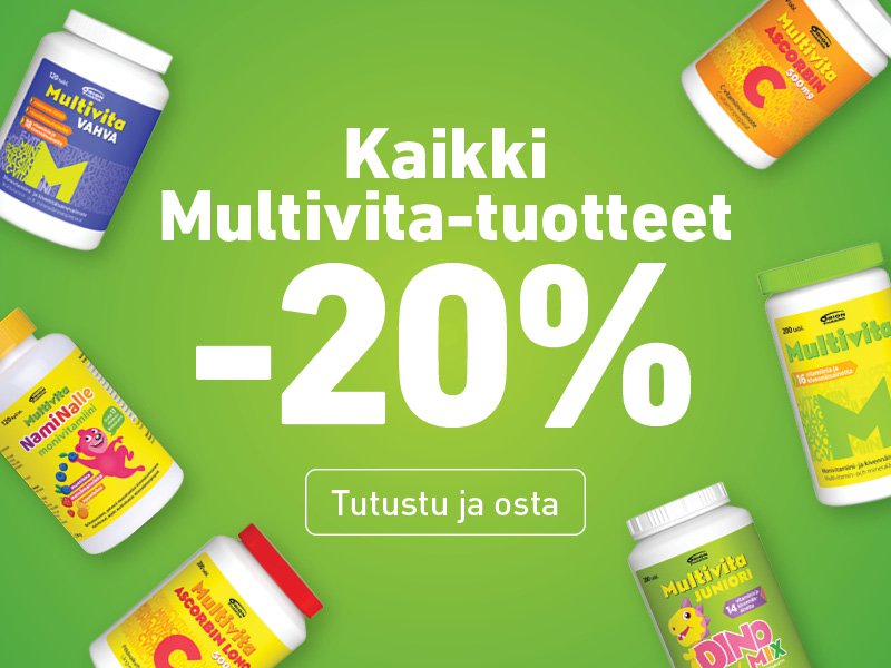 Multivita vitamiinit edullisesti -20%!
