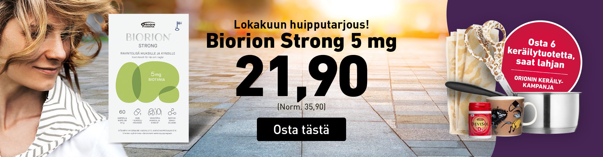 Huipputarjous Biorion Strong 21,90!