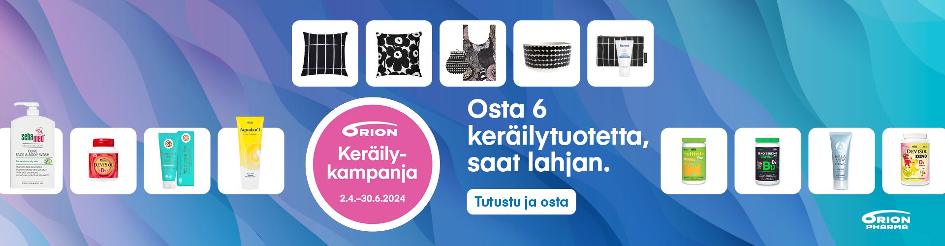 Orionin keräilykampanja paljon tuotteita jopa-25%!