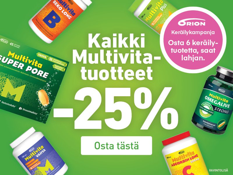 Orionin vitamiineja halvalla!