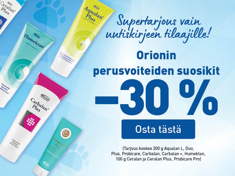 Orionin perusvoiteita edullisesti!