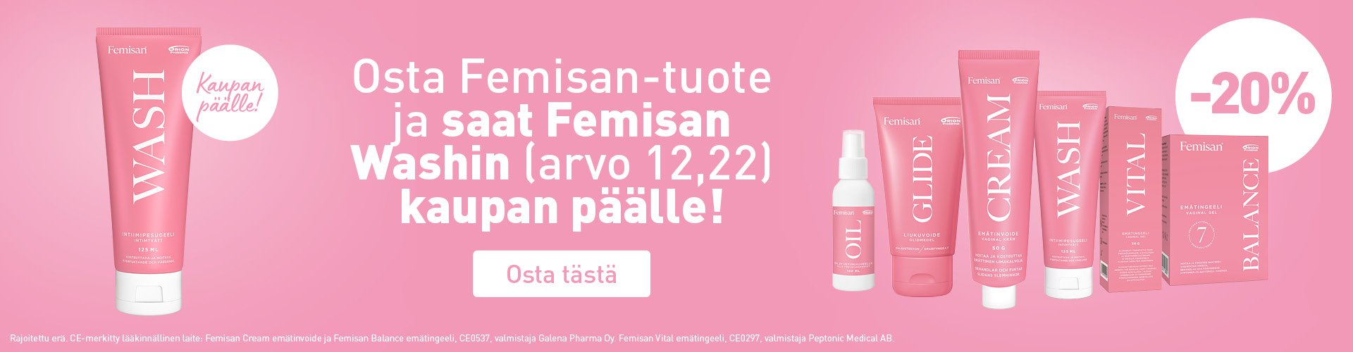 Femisan tuotteet edullisesti.