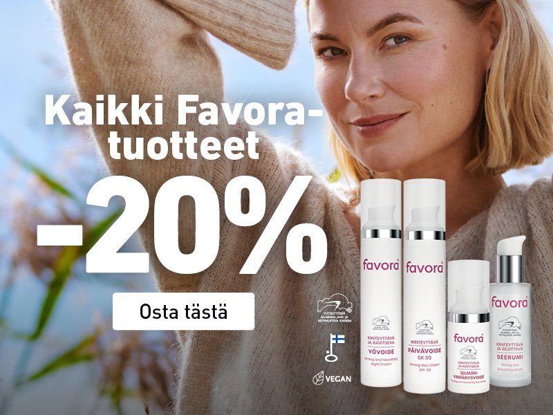 Favora hellävaraista ihonhoitoa edullisesti!