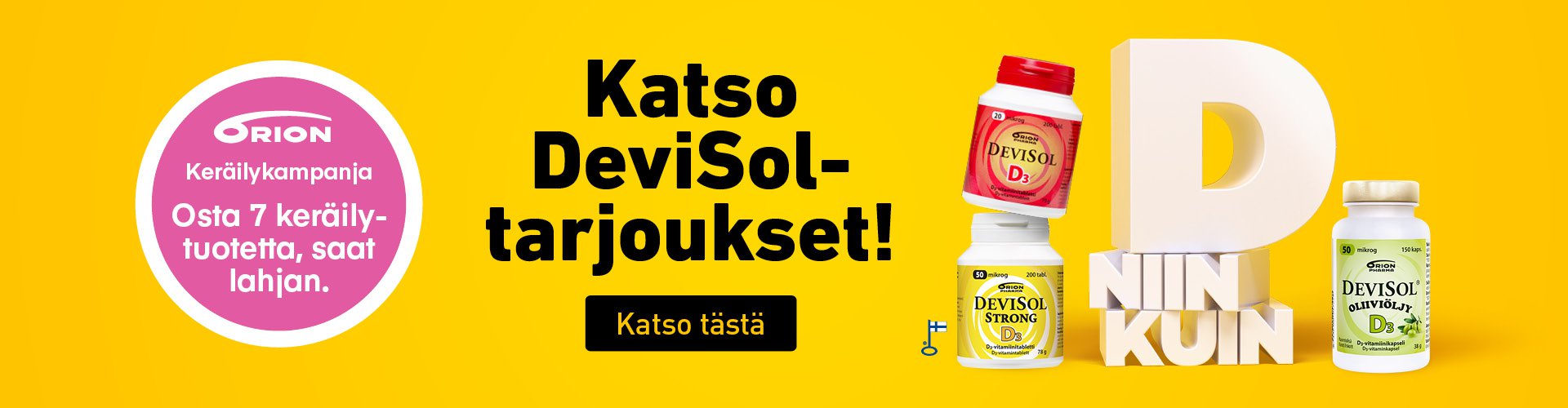 D-vitamiinit edullisesti koko perheelle.