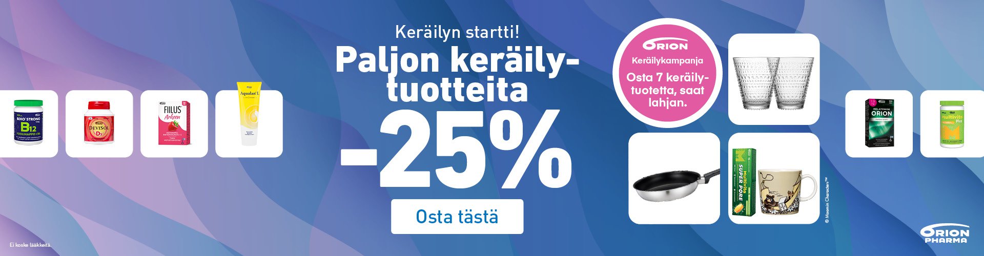 Paljon keräilytuotteita -25% alennuksessa!