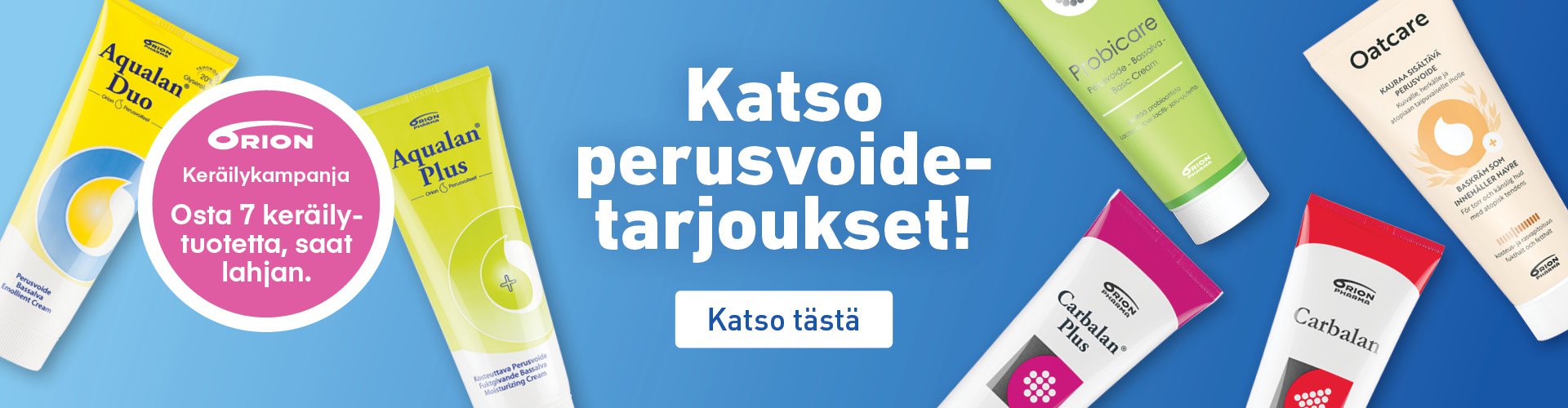 Orionin suositut perusvoiteet pohjahintaan!