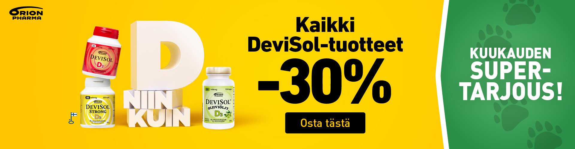 Devisol valmisteet edullisesti!