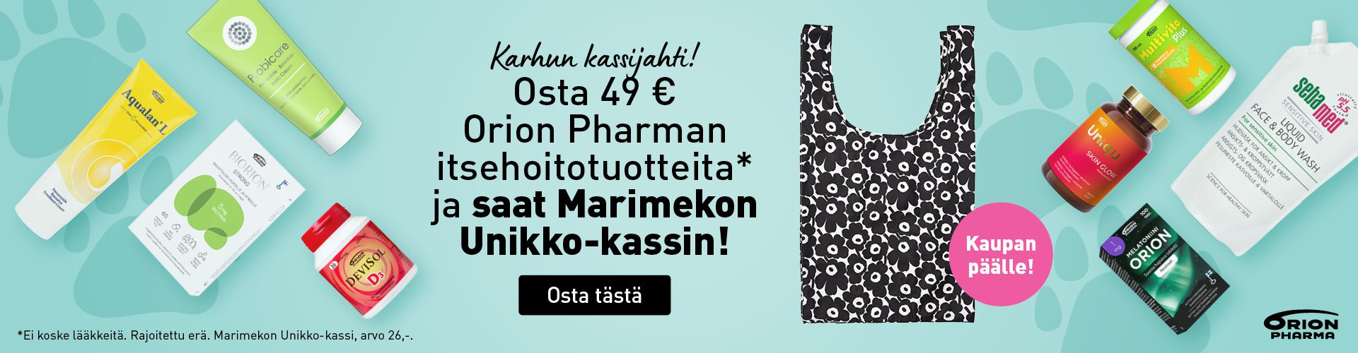 Paljon Orionin tuotteita halvalla!