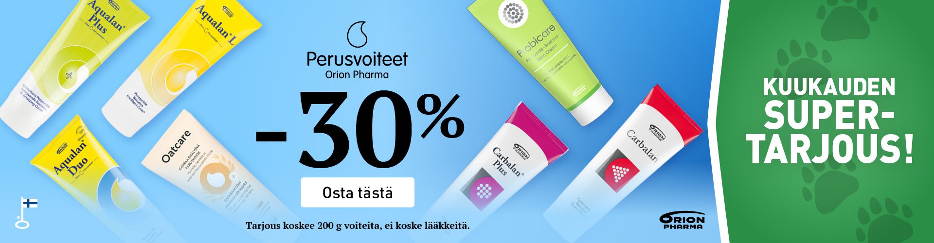 Orionin perusvoiteita halvalla!