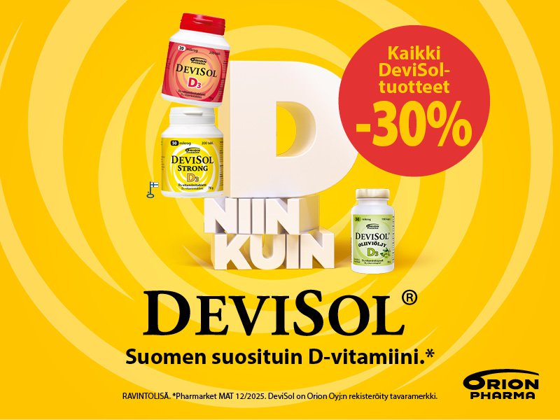 Devisol Suomen suosituin D-vitamiini edullisesti!