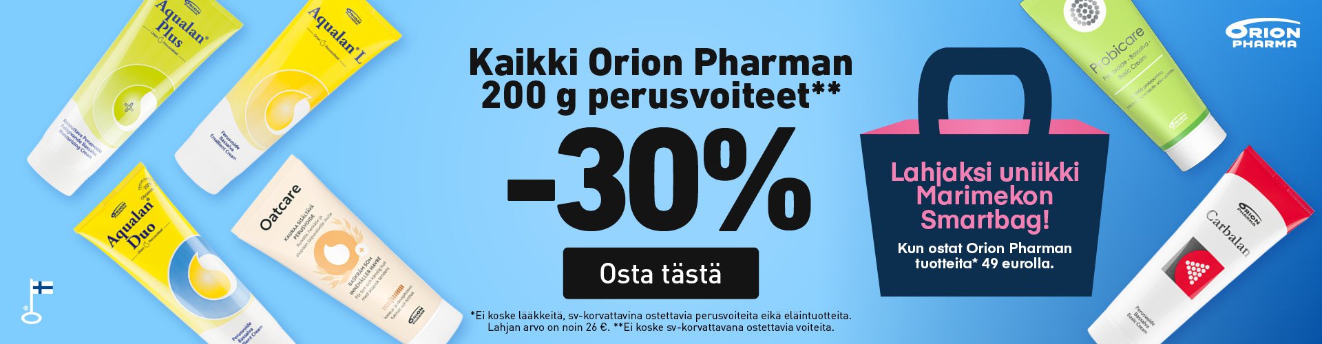 Suositut Orionin perusvoiteet edullisesti!