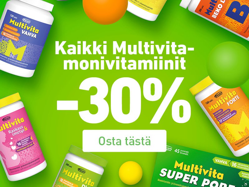 Koko perheelle Multivitat halvalla!