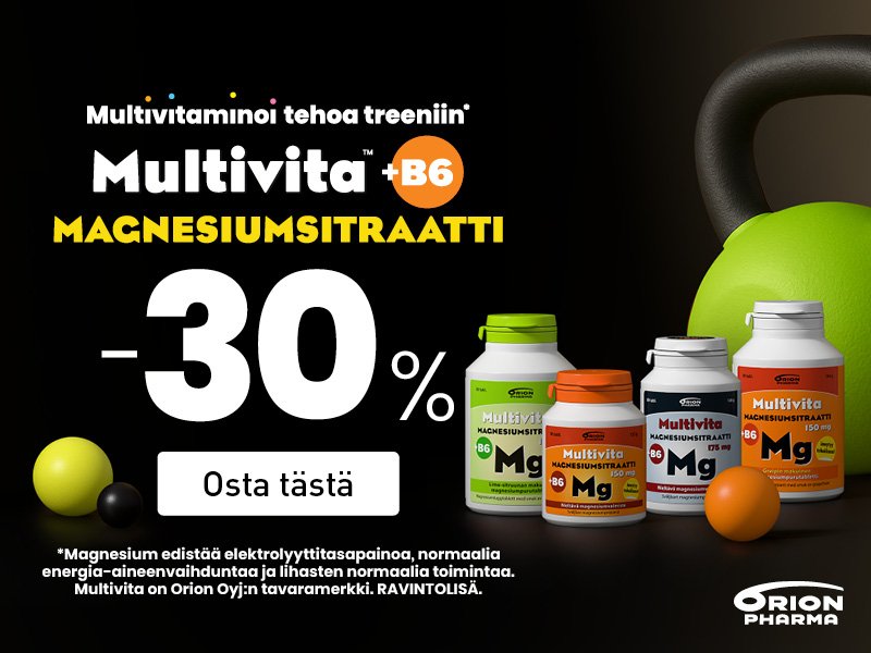 Multivita magnesium monipuolinen tuotesarja liikkujalle!