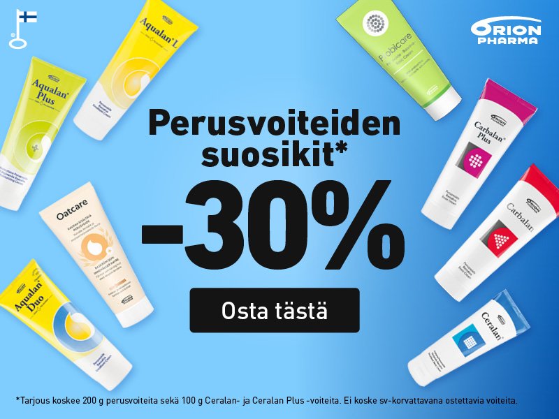 Orionin perusvoiteita halvalla!