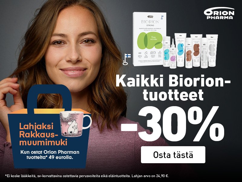 Hiuksille hyvinvointia Biorionin tuotteilla.