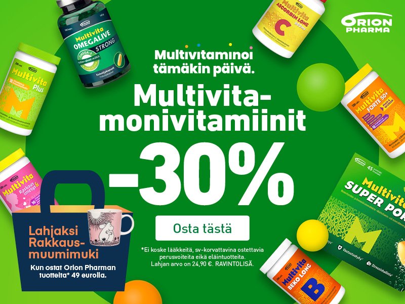 Orionin vitamiinit edullisesti!