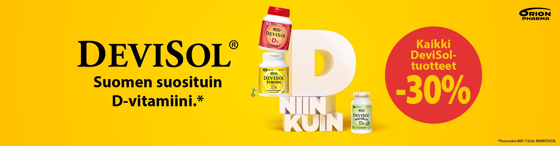 Tutut Devisol-valmisteet edullisesti!