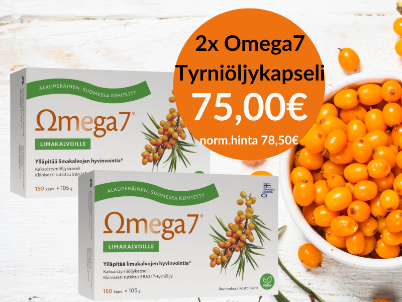 Kotimainen Omega 7 säästöpakkaus pohjahintaan!