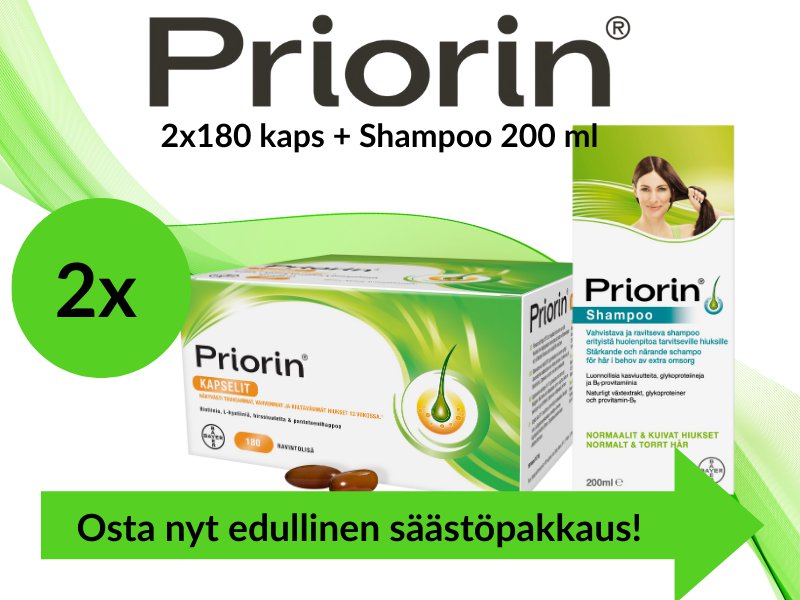 Priorin säästöpakkaus aina edullisesti!