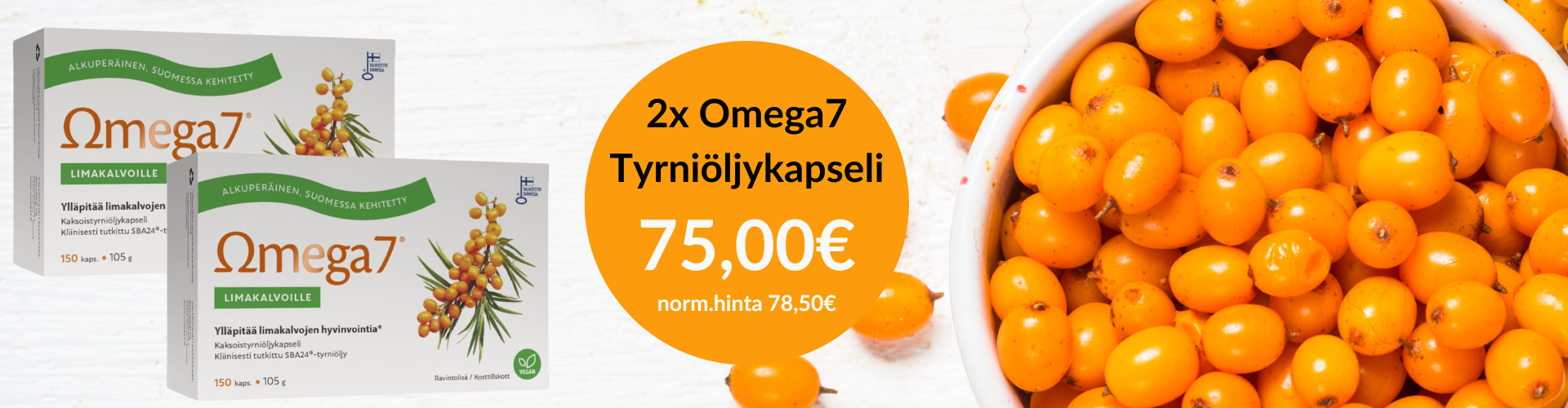 Omega 7 säästöpakkaus pohjahintaan!