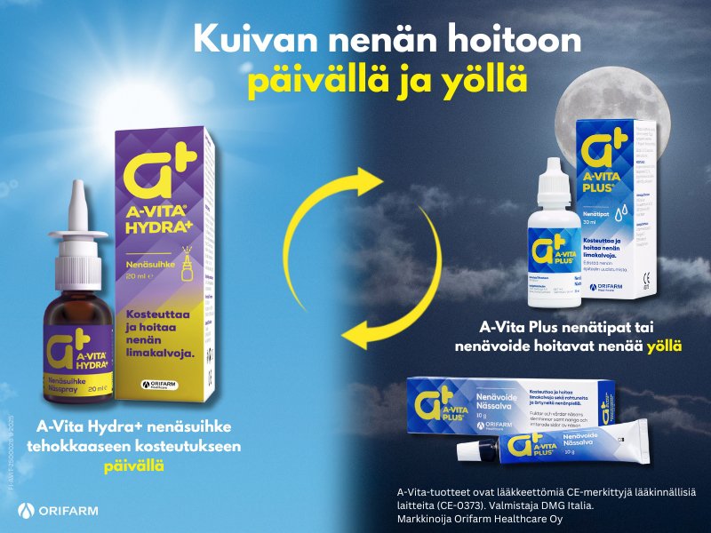 Helpotusta kuivalle nenälle!